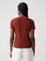 Compact Jersey Square-Neck Shirt