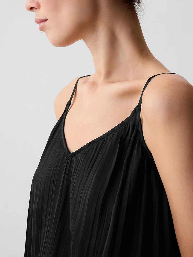 Pleated Satin Cami