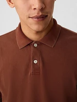 Washed Pique Polo Shirt