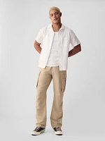 Linen-Cotton Cargo Pants