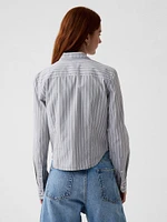 Organic Cotton Fitted Cropped Shirt