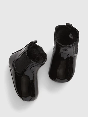 Baby Patent Vegan Leather Chelsea Boots
