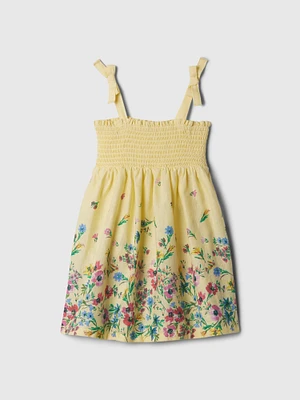 babyLinen-Cotton Smocked Dress