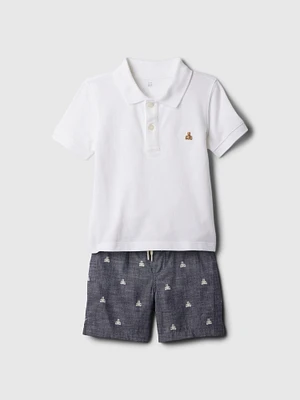 babyPolo Shirt Outfit Set