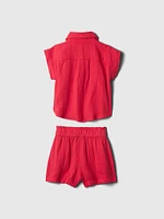 Baby & Toddler Crinkle Gauze Two-Piece Outfit Set