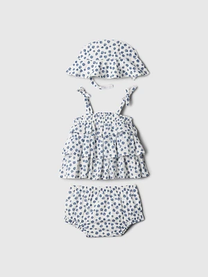 Baby Floral Ruffle Outfit Set