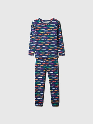 Pyjama 100 % coton biologique à motif de crayons cire babyGap