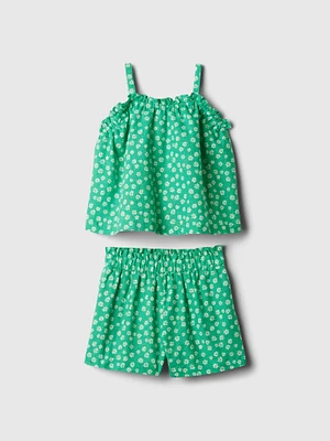 babyLinen-Cotton Two-Piece Outfit Set
