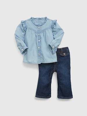 Baby Western Denim Outfit Set