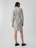 Organic Cotton Stripe Mini Shirtdress