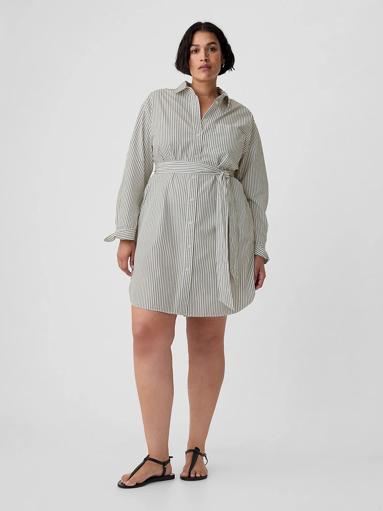 Organic Cotton Stripe Mini Shirtdress