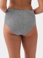 High Rise Gingham Bikini Bottom