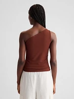 Modern One-Shoulder Cropped Tank Top