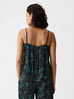 Pleated Satin Cami