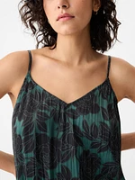 Pleated Satin Cami