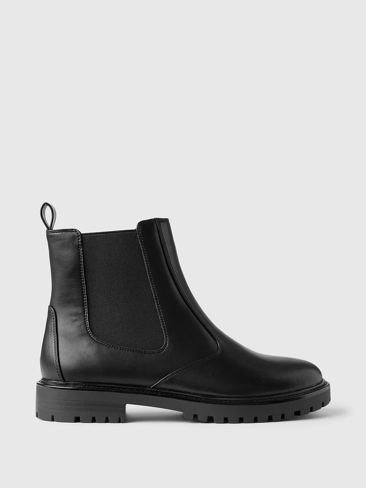 Vegan Leather Chelsea Boots