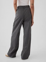 High Rise Cargo Baggy Trousers