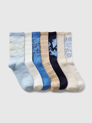 Kids Printed Crew Socks