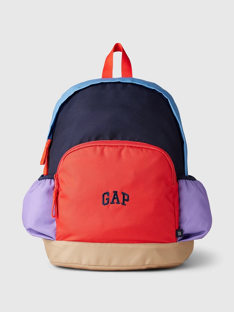 Sac à dos en matière recyclée à logo aux couleurs contrastées pour Enfant