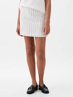 Linen-Cotton Mini Skirt