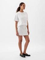 Linen-Cotton Mini Skirt