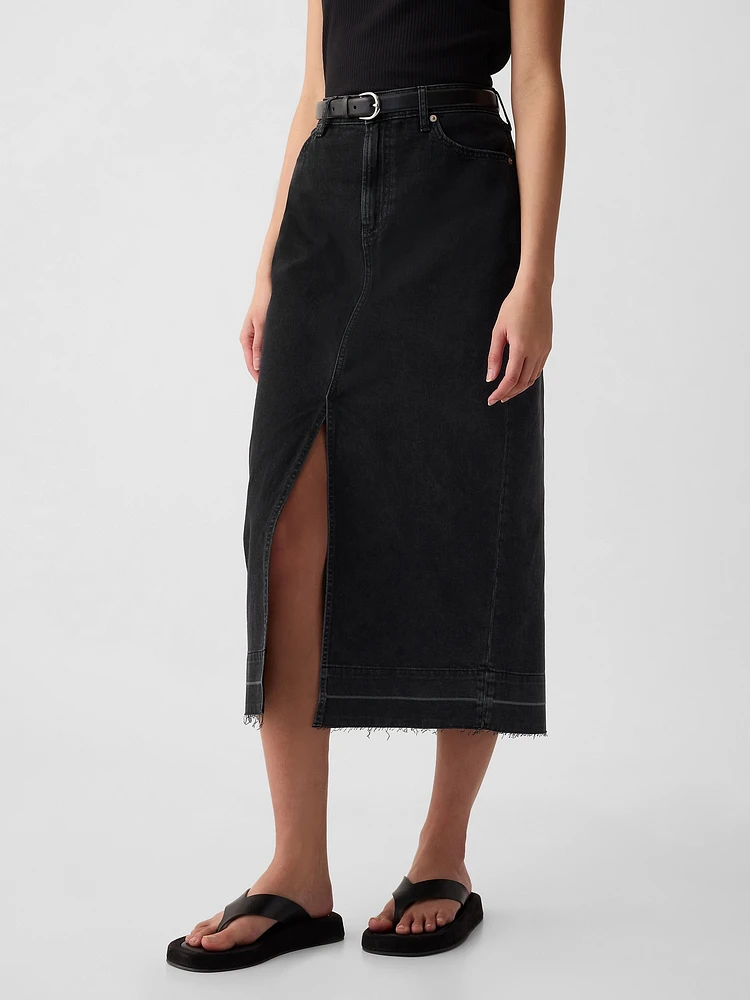 Denim Midi Skirt