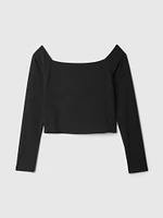 Modern Cropped Off-Shoulder T-Shirt