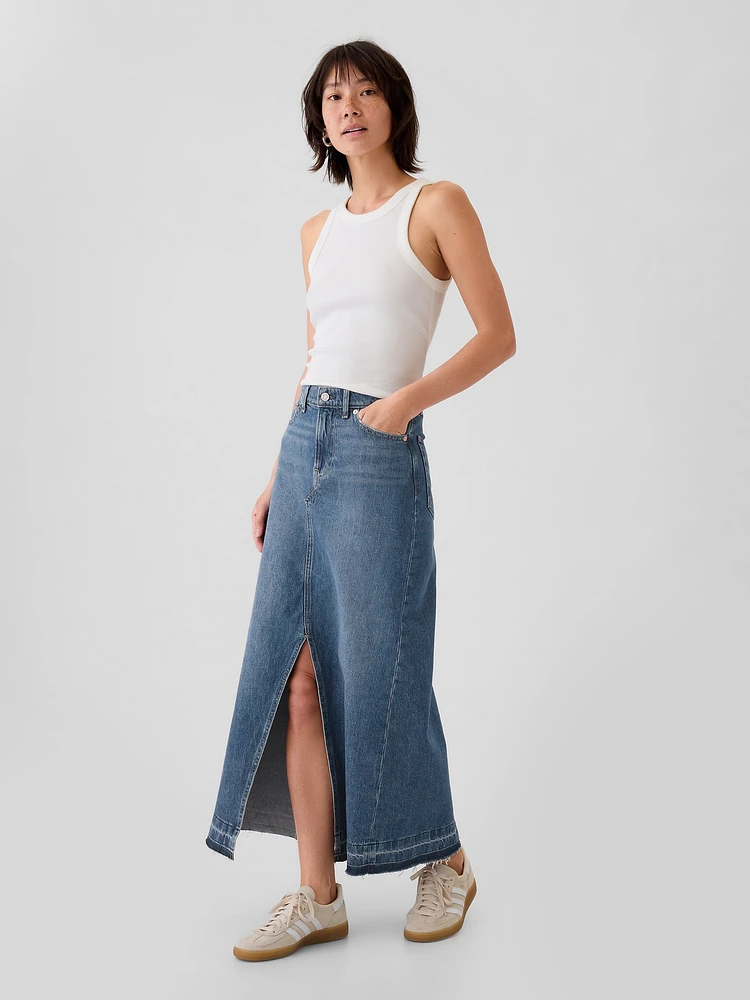 Denim Maxi Skirt