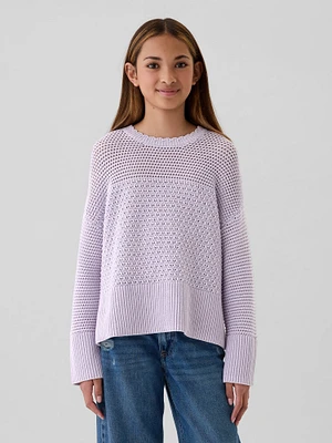 Kids Crochet Boxy Sweater