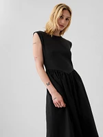 Drop-Waist Midi Dress