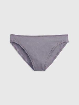 Organic Stretch Cotton Mid Rise Bikini Brief