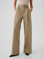 High Rise Cargo Baggy Trousers