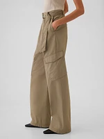 High Rise Cargo Baggy Trousers