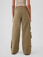 Mid Rise Relaxed Cargo Pants