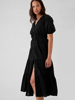 Tiered Maxi Shirtdress