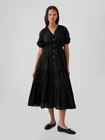 Tiered Maxi Shirtdress