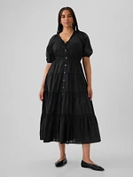 Tiered Maxi Shirtdress