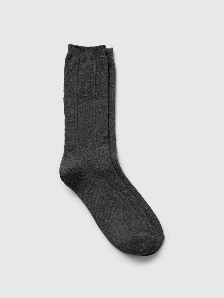 Chaussettes en tricot côtel