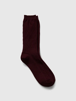 Chaussettes en tricot côtel