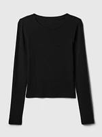 Modern Rib Cropped T-Shirt