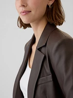 Vegan Leather Blazer