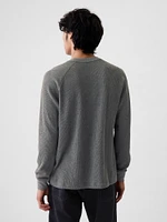 Waffle-Knit Raglan T-Shirt