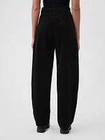 High Rise Corduroy Tapered Ankle Trousers