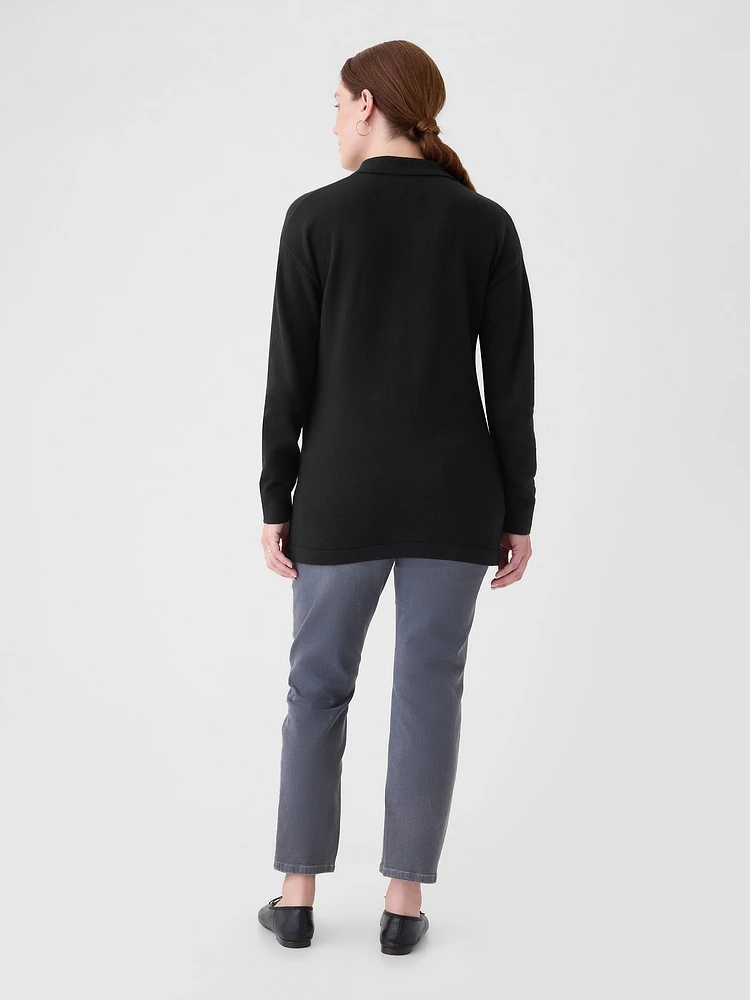 Maternity CashSoft Polo Shirt Sweater