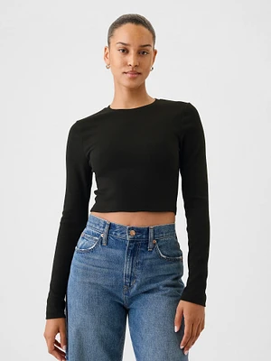 Modern Rib Cropped T-Shirt