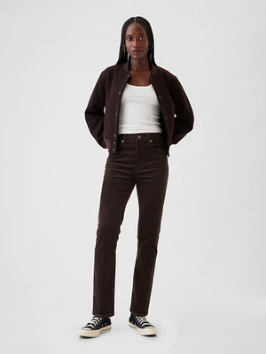 High Rise Corduroy Vintage Slim Pants