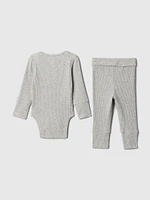 Baby Grow-With-Me Rib Outfit Set