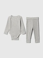 Baby Grow-With-Me Rib Outfit Set