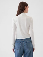 Featherweight Cropped Turtleneck