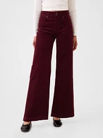 High Rise Corduroy Stride Wide-Leg Pants